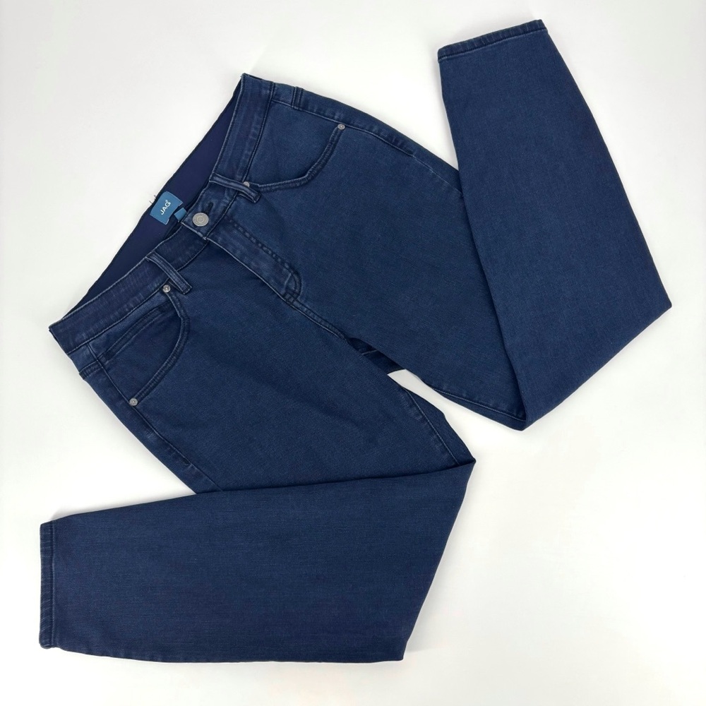 JAG Jeans Dark Blue Cecelia Mid Rise Skinny Ankle Jeans with Power Stretch, 12